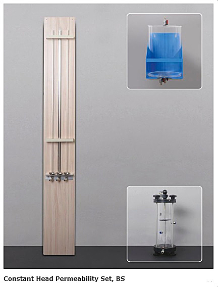 Zelle mit konstanter Kopfpermeabilität, ASTM, Ø80 mm transparenter Plexiglaskörper mit 2 Druckpunkten.