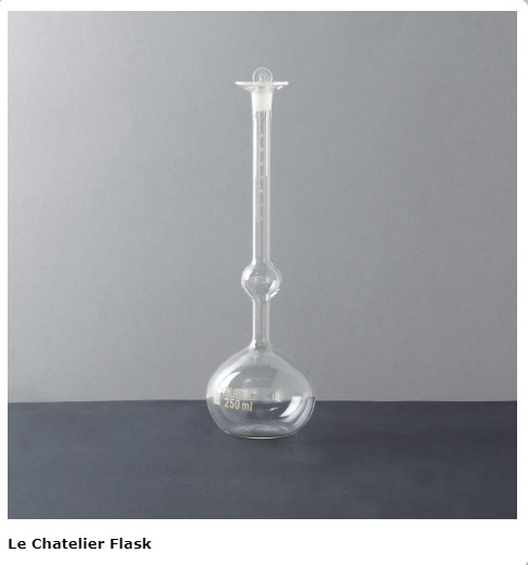 Le Chatelier Flask, der Glaskolben hat ein Fassungsvermögen von 250 ml.
