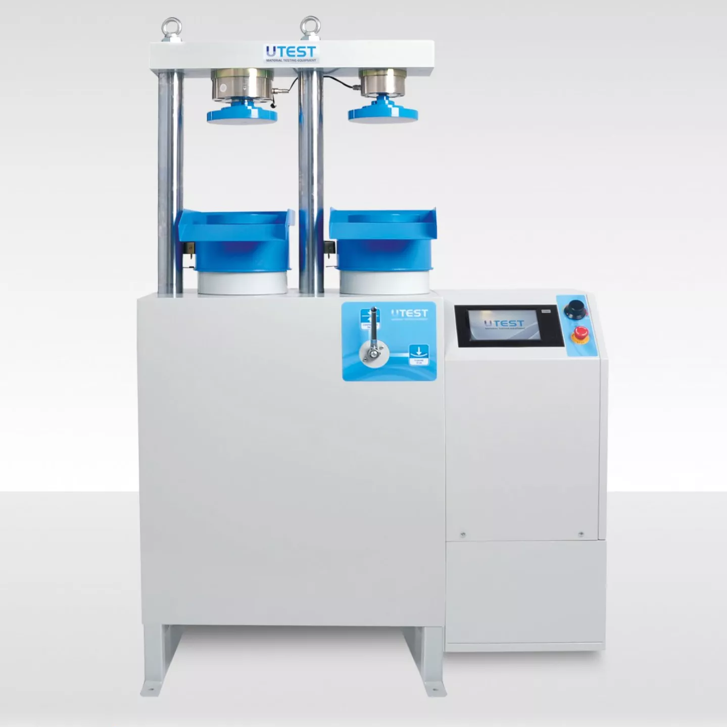 15/600 kN (56.200/3370 lbf) Servoantrieb. Zement-Comp/Flex-Maschine, Prop. V. 110–120 V, 60 Hz, 1 Ph.