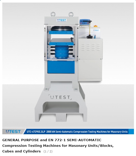 1500 kN Allzweck-Halbautomatische Druckprüfmaschine 220–240 V, 50–60 Hz, 1 Ph.