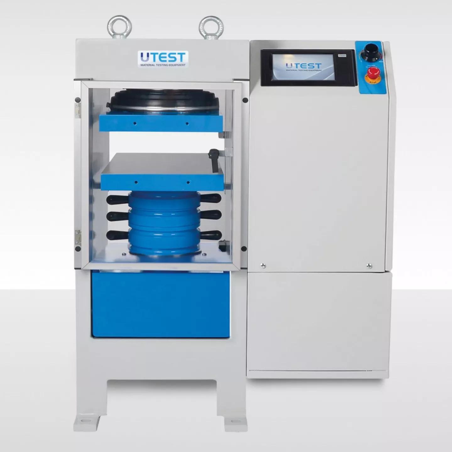 2200 kN servogesteuerte Kompressionsmaschine mit Proportionalventil EN. 220-240V, 50-60Hz, 1ph.