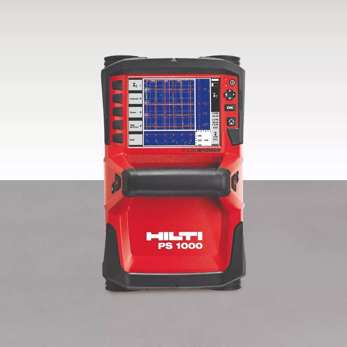Bewehrungsdetektor. Betonüberdeckungsdickenbestimmung, Tiefe max. 200mm.(Hilti)