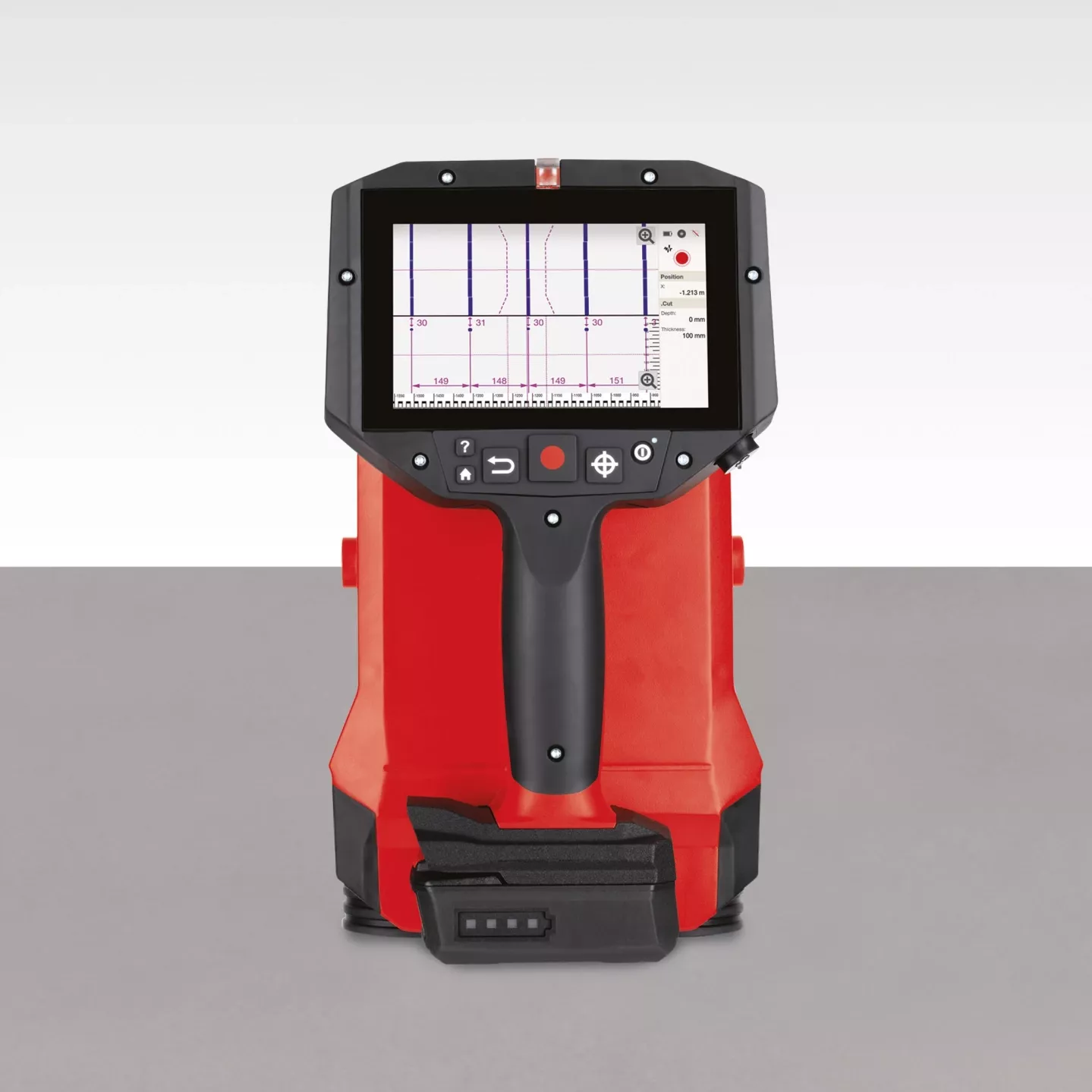 Bewehrungsdetektor, Betonüberdeckungsdicke Bestimmung Tiefe max. 300mm. (Hilti)