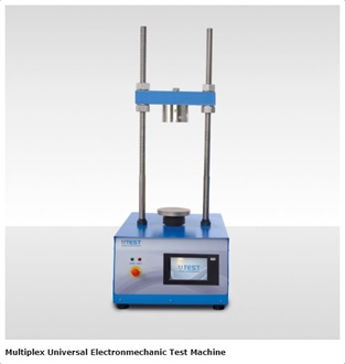 Universelle elektromechanische Multiplex-Prüfmaschine mit UTouch PRO, 50 kN (11200 lbf) Kapazität.
