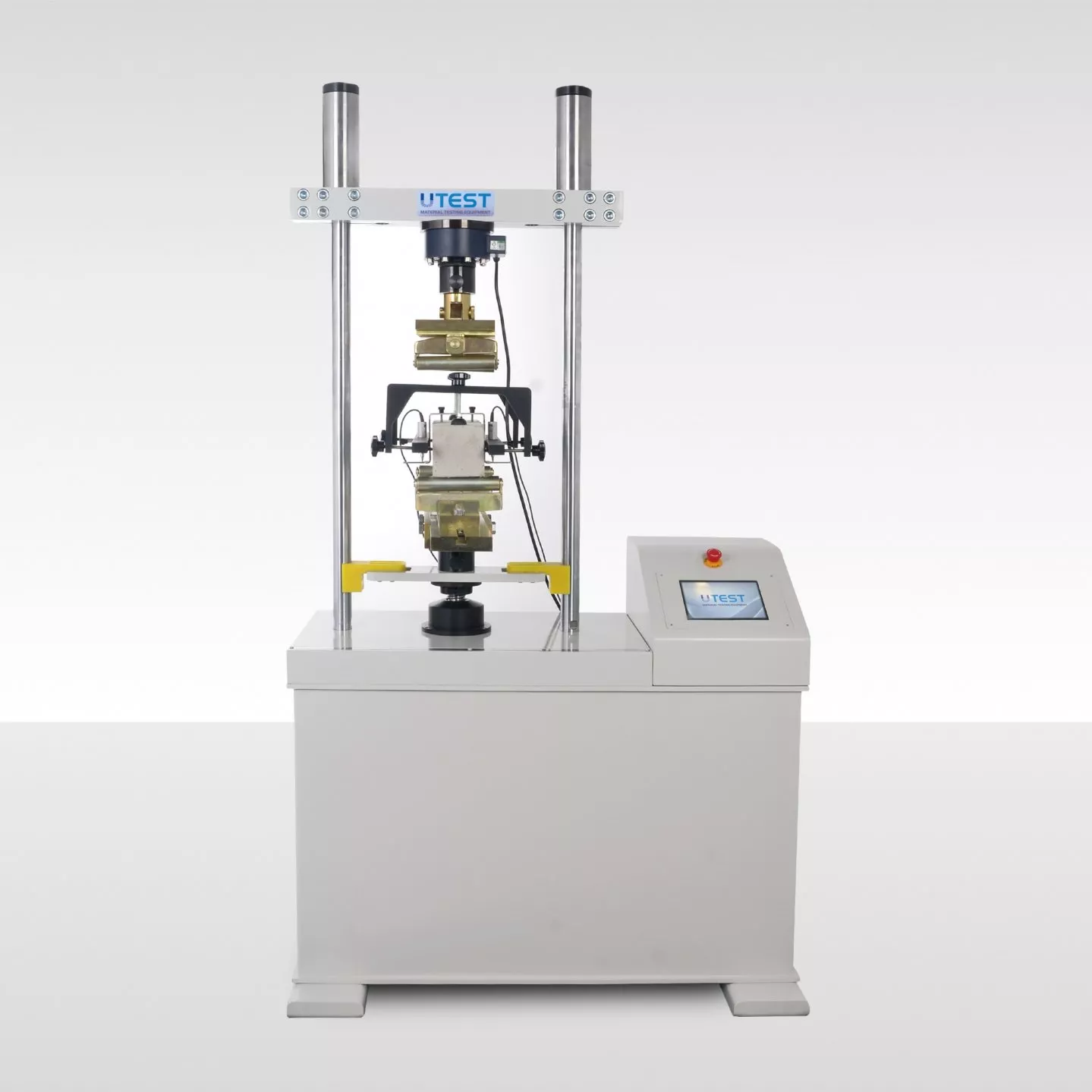 Elektromechanische Universalprüfmaschine mit fortschrittlicher Bewegungssteuerungseinheit, 300 kN Kapazität.