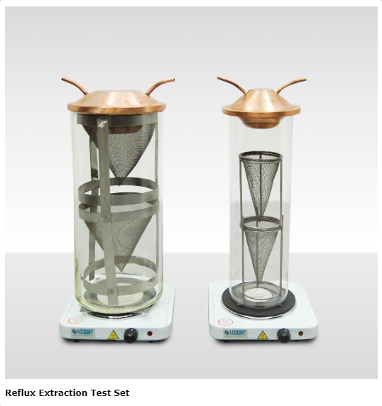 Reflux-Extraktionsbehälter, Glas, 150 x 460 mm, 1000 g Fassungsvermögen.