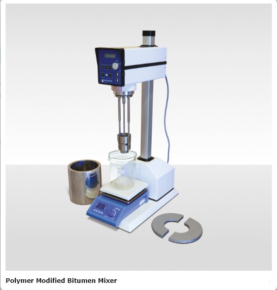 Polymermodifizierter Bitumenmischer, spezieller Zerkleinerungskopf, max. 8000 U/min. Geschwindigkeit, 250W.