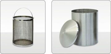 Behälter für Dichtekorb, Ø160 mm x 200 mm tief, Aluminium, für UTW-1008.
